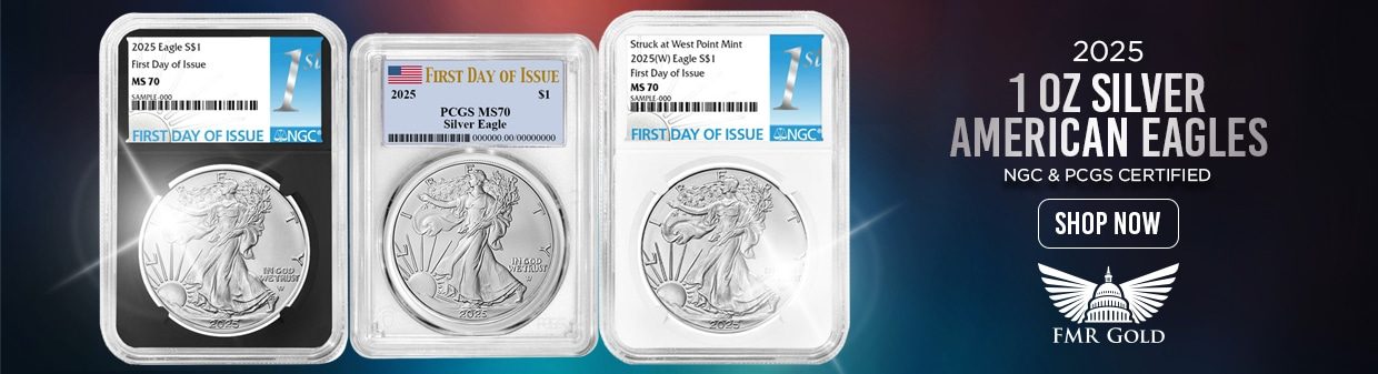 2025 1 oz Silver American Eagles NGC and PCGS Certified1240x337